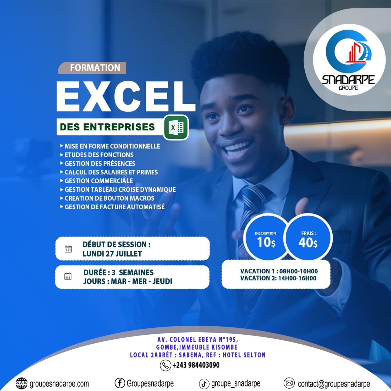 Excel des entreprises